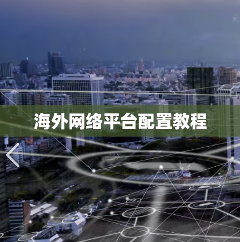 海外网络平台配置教程 海外网络平台配置教程