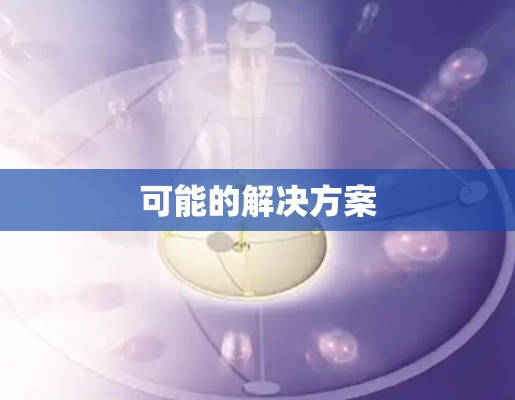 可能的解决方案 可能的解决方案